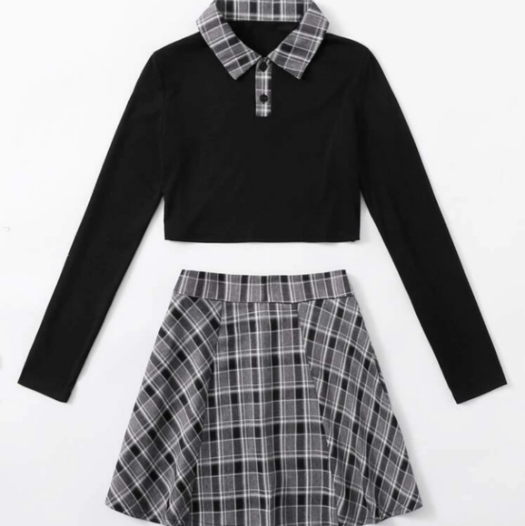 ROMWE Other - NWOT Preppy Two piece plaid outfit